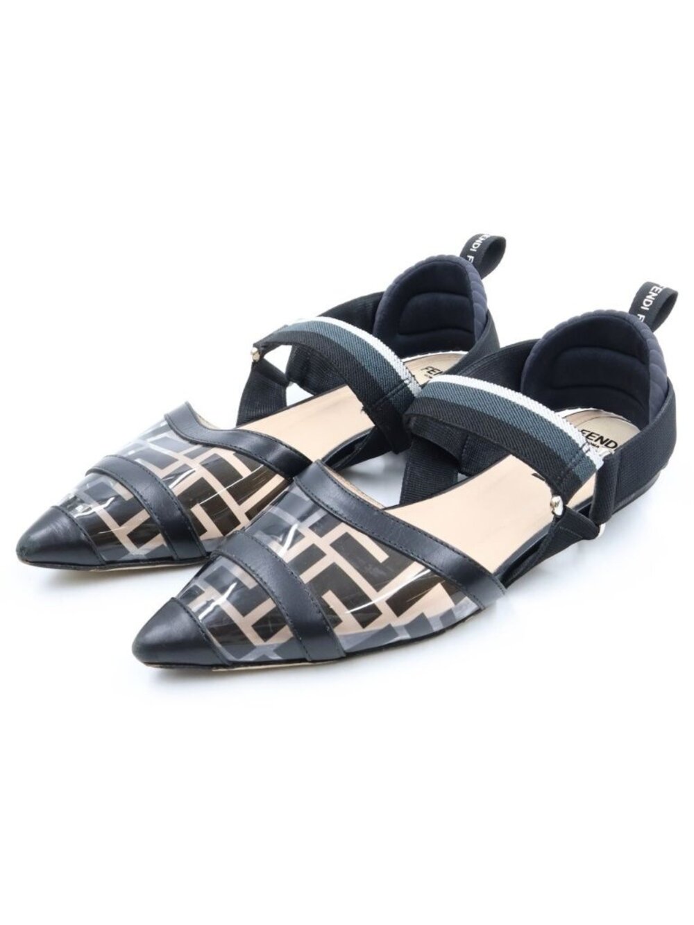 Fendi Colibri Flat Shoes Pumps Black